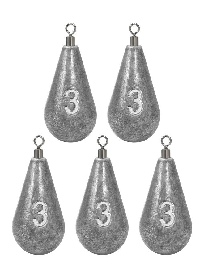 BLUEWING Casting Swivel Bell Sinkers Fishing Weights Sinkers Dipsey Sinker Drop Shot Weight with Stainless Steel Swivel 3oz Lead Weights Saltwater Fishing Sinkers 5pcs - Image 1