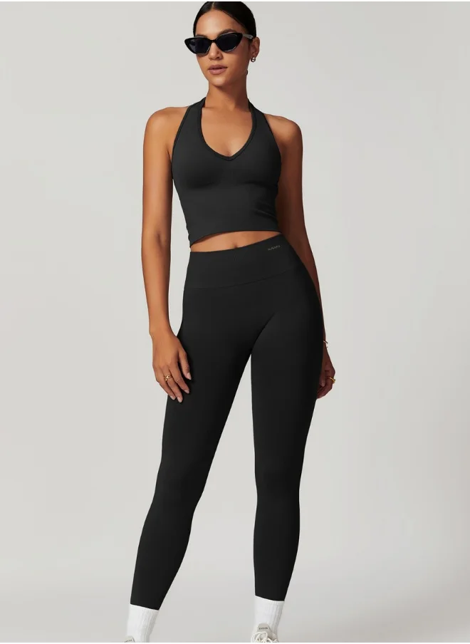 KAWN.YOGA Womens High Waist Contour Seamless Workout sport Leggings Yoga Pants Tummy Control Running Pants