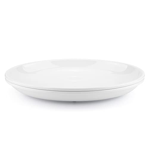 KOXIN-KARLU Melamine Large Serving Platter, 16-inch Oval Serving Plates, White Serving Tray for Entertaining Party, 100% Melamine Serving Dish for Appetizers Meat Food, Set of 2 - Image 4