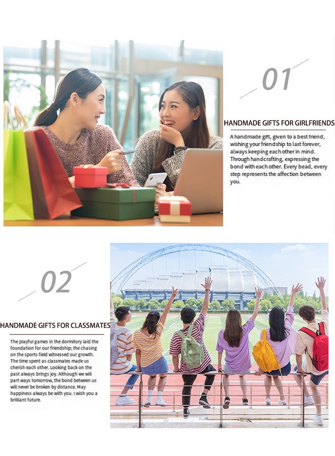 الفراشة الرياح الزجاج سلسلة حقيبة المواد ، مطرز اليدوية DIY المواد صنع الديكور اليدوي ، صنع المجوهرات ، ممارسة القدرة العملية للأطفال ، صنع الأساور الرائعة ، أساور الخرز والمجوهرات صنع الهدايا الحرفية DIY ، مناسبة للفتيات والنساء - Image 2