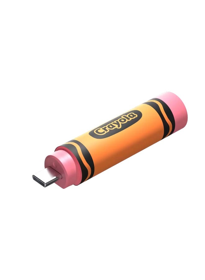 sandisk Crayola USB-C Flash Drive,  Mango Tango, 128GB, Up to 300MB/s 128 GB - Image 1