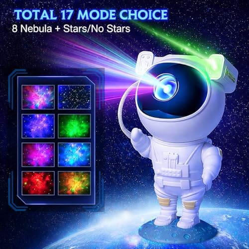 One94Store Astronaut Galaxy Projector Night Light – 360° Rotating Nebula Star Projector with Remote Control, Timer & Adjustable Head – Space Lamp for Kids’ Bedroom, Gifts, Gaming Room, Home & Décor - Image 2