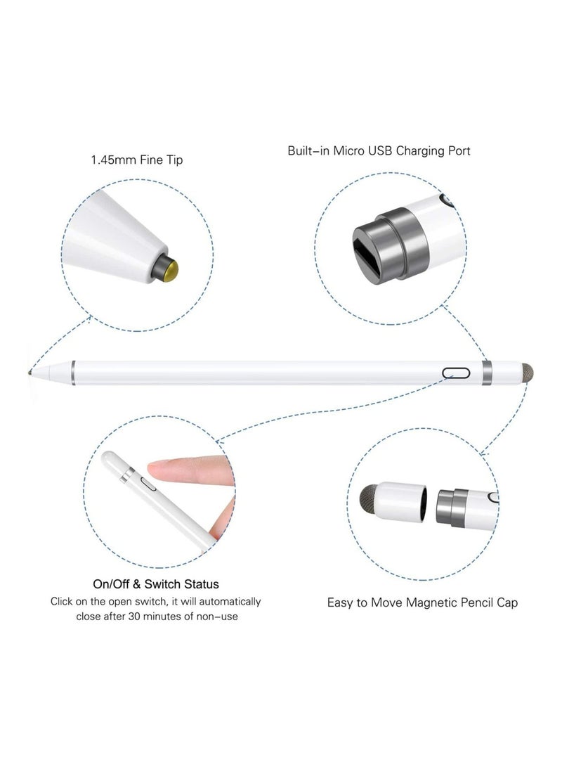 ELTRAZONE Active Stylus Pen Touch Screen Pencil Fine tip stylus for iPad Apple iPhone Tablets, on iOS and Android Capacitive Touchscreen, Stylus Pen for professionals, Rechargeable Drawing Pencil - Image 5