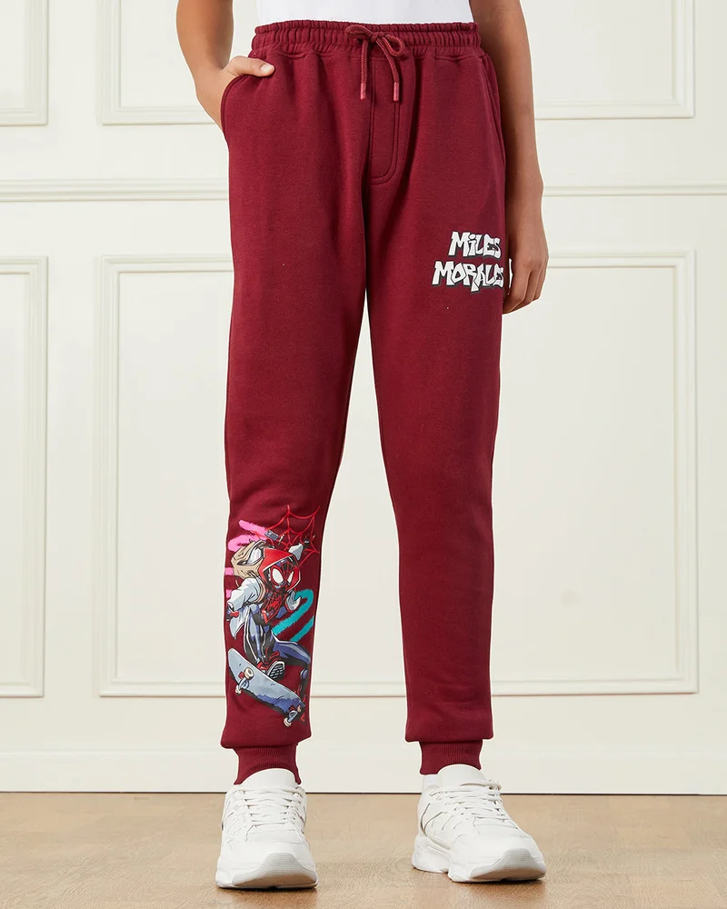 Redtag Senior Boys Burgundy Miles Morales Active Pants