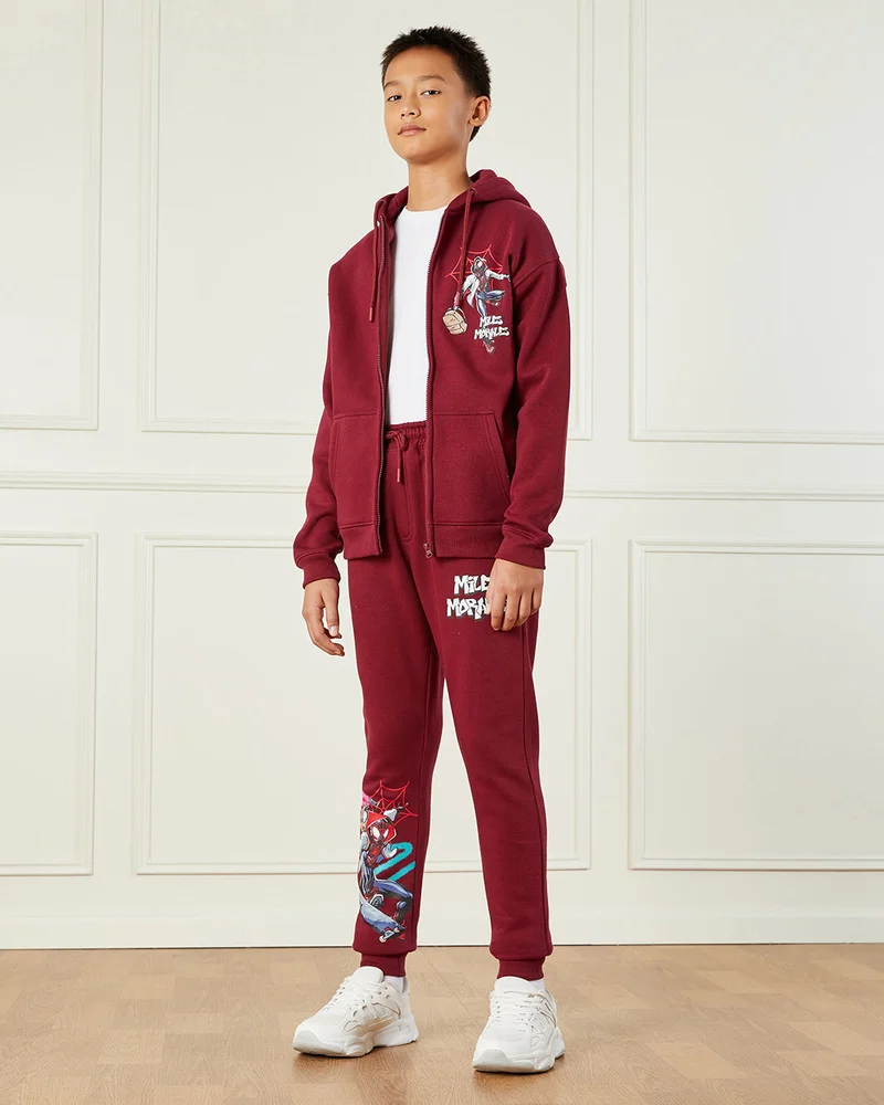 Redtag Senior Boys Burgundy Miles Morales Active Pants