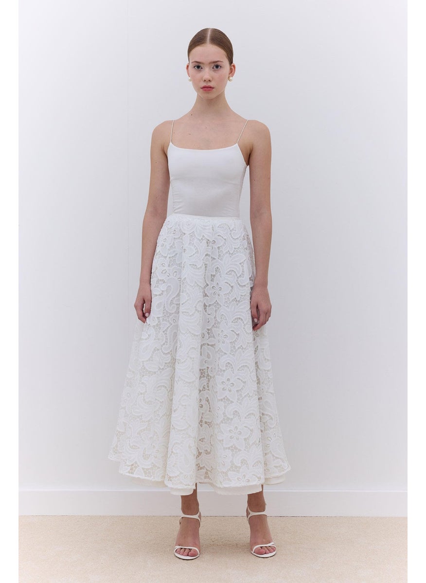 Manuka Limited Edition Lace Skirt Ecru  - Image 3