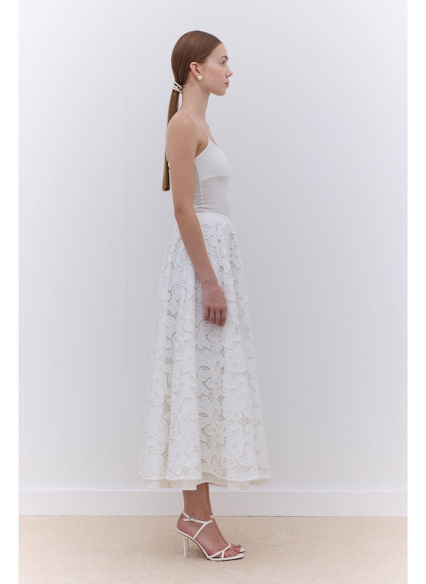 Manuka Limited Edition Lace Skirt Ecru  - Image 4