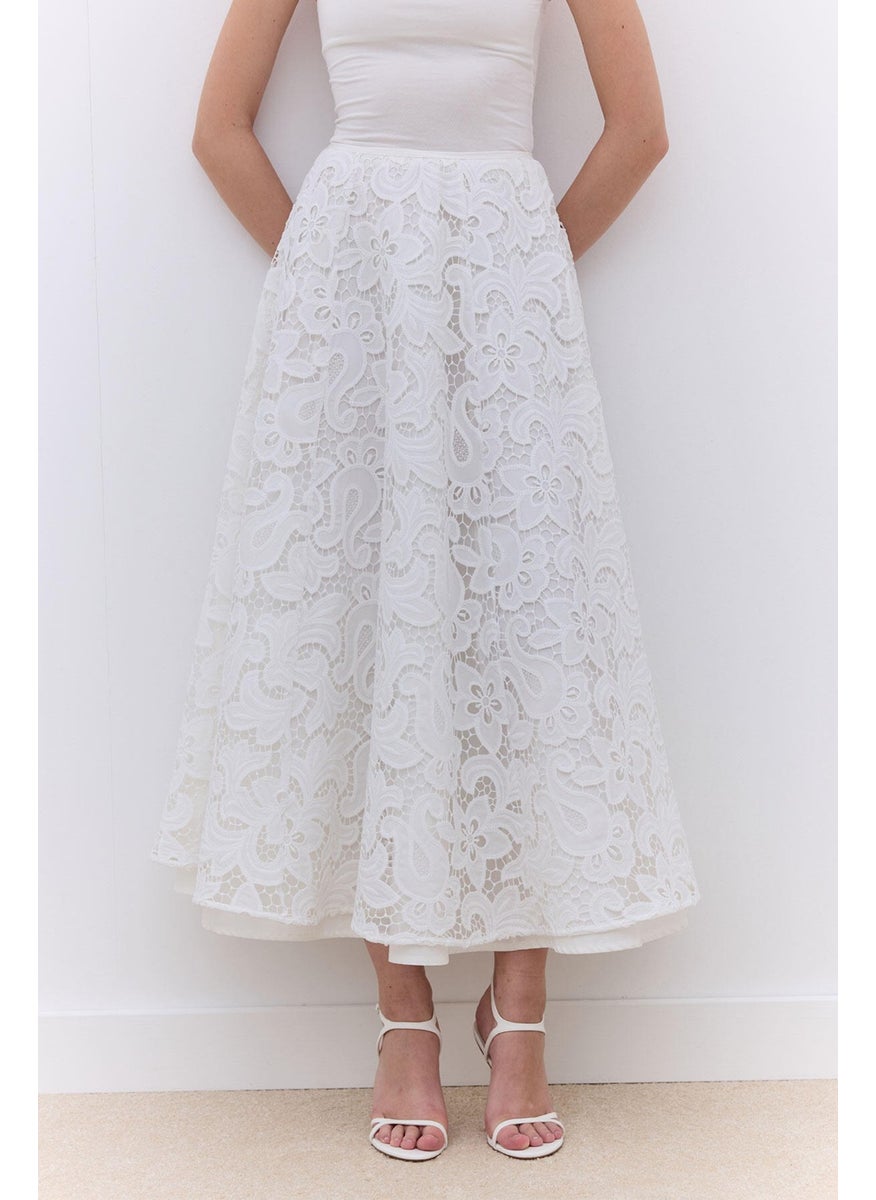 Manuka Limited Edition Lace Skirt Ecru  - Image 5
