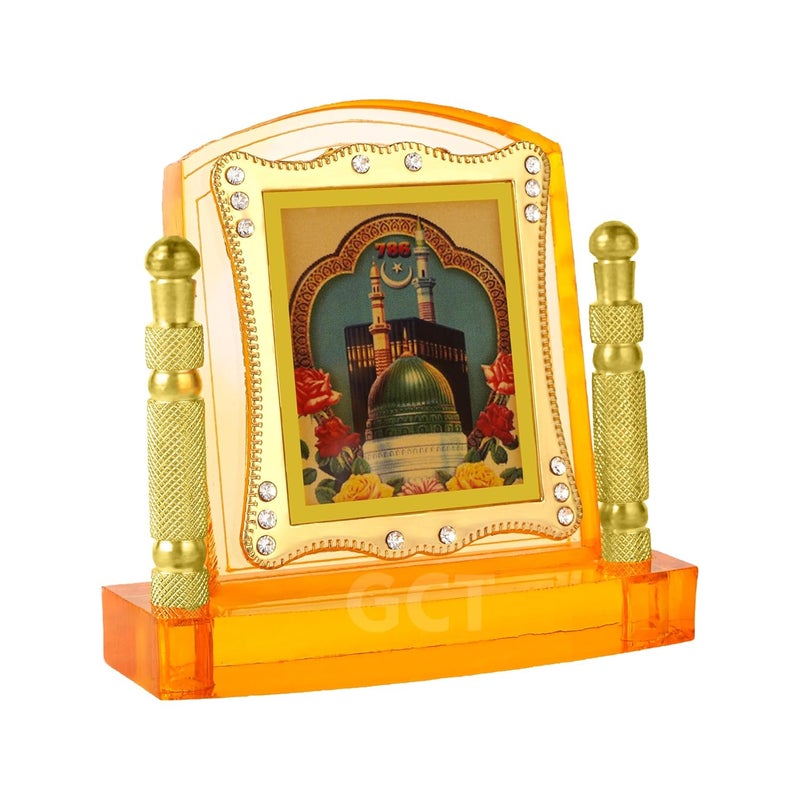 GCT معبد مكة المدينة مكة GCT (J001-11-A) إطار سيارة أكريليك إسلامي ديني لواجهة السيارة - Image 3