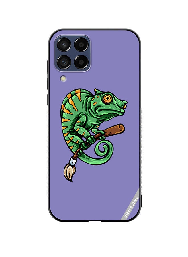 VR CREATIVE Protective Case Cover For Samsung Galaxy M53 Chameleon On Broom Design Multicolour - Image 1