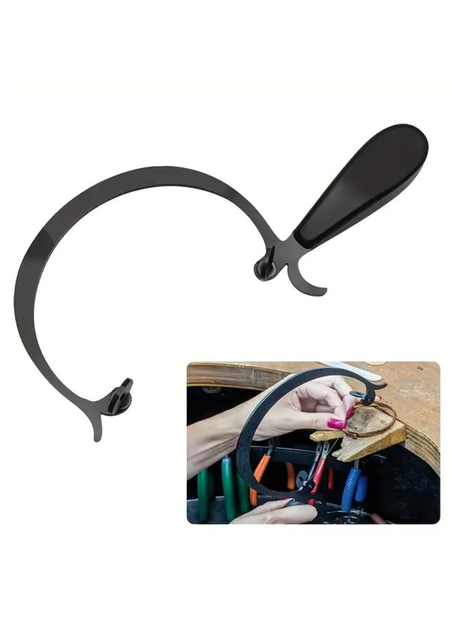 Hobbyworker Shaped Saw Frame Manual Precision Cutting Tool For Diy Jewelry And Woodworking With Ergonomic Handles Adjustable Clamp Durable Construction No Blades Included - Image 1