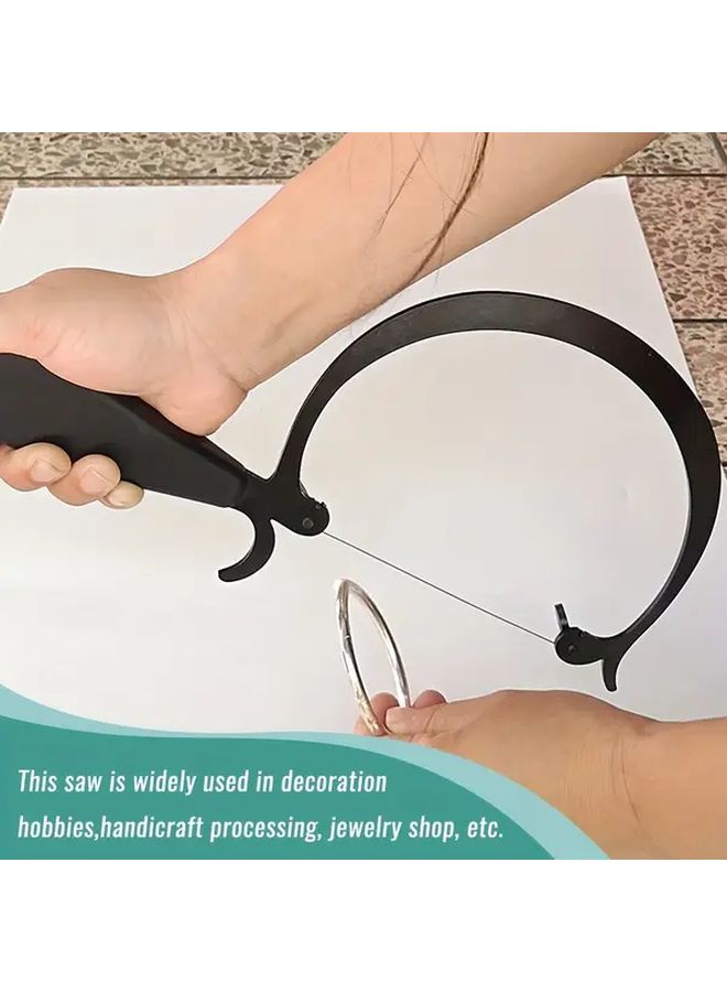 Hobbyworker Shaped Saw Frame Manual Precision Cutting Tool For Diy Jewelry And Woodworking With Ergonomic Handles Adjustable Clamp Durable Construction No Blades Included - Image 5