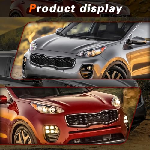 TODO Headlight Assembly Compatible with 2017-2021 Kia Sportage, Halogen Daytime Running Lamp Left Driver Side - Image 5