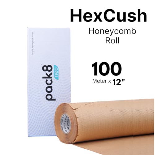 Pack8 Neo Honeycomb paper bubble wrap roll | Expandable Upto 40-50% | Eco-Friendly Packaging For Small Business | Paper Bubble Wrap Roll for Packing, Shipping, Moving, (12" x 100m) - Image 3