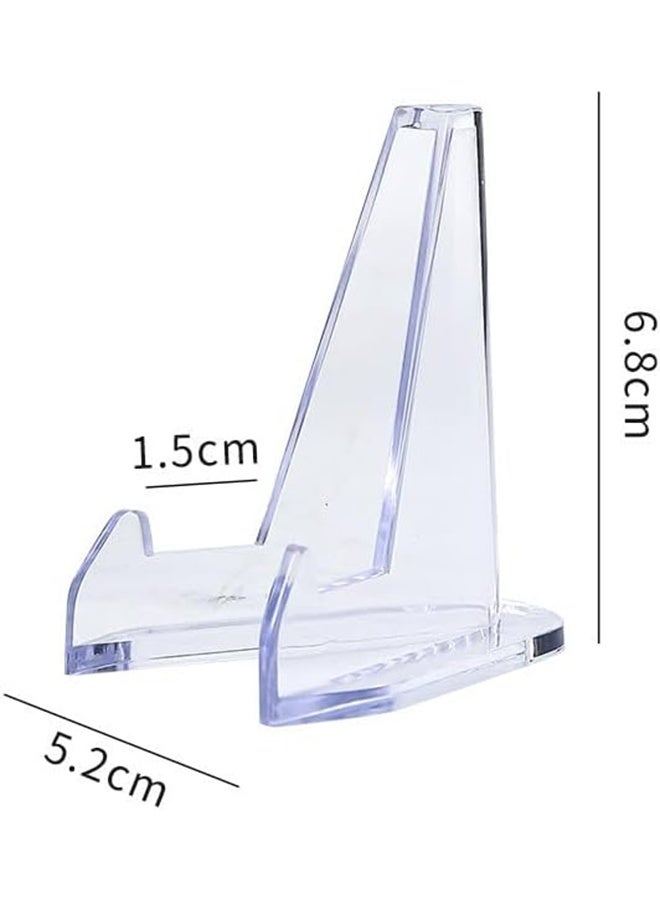 10 Pack Acrylic Easel Stands, Clear Mini Display Stand for Photos, Pictures, Artwork, and Small Items, Stable Easel Display Stand - Image 2
