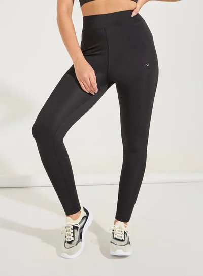 Styli Active Broad Waistband Basic Leggings