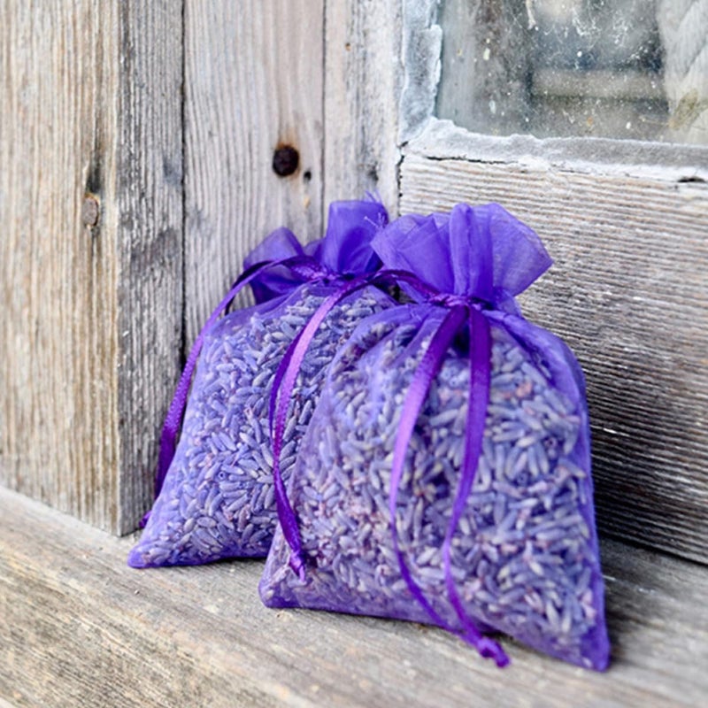 Lavender Sachet Bags for Closet and Car Dried Flower Fragrant Sachets with Hanging Loop 10pcs for Wardrobe Freshener and Home Décor - Image 4
