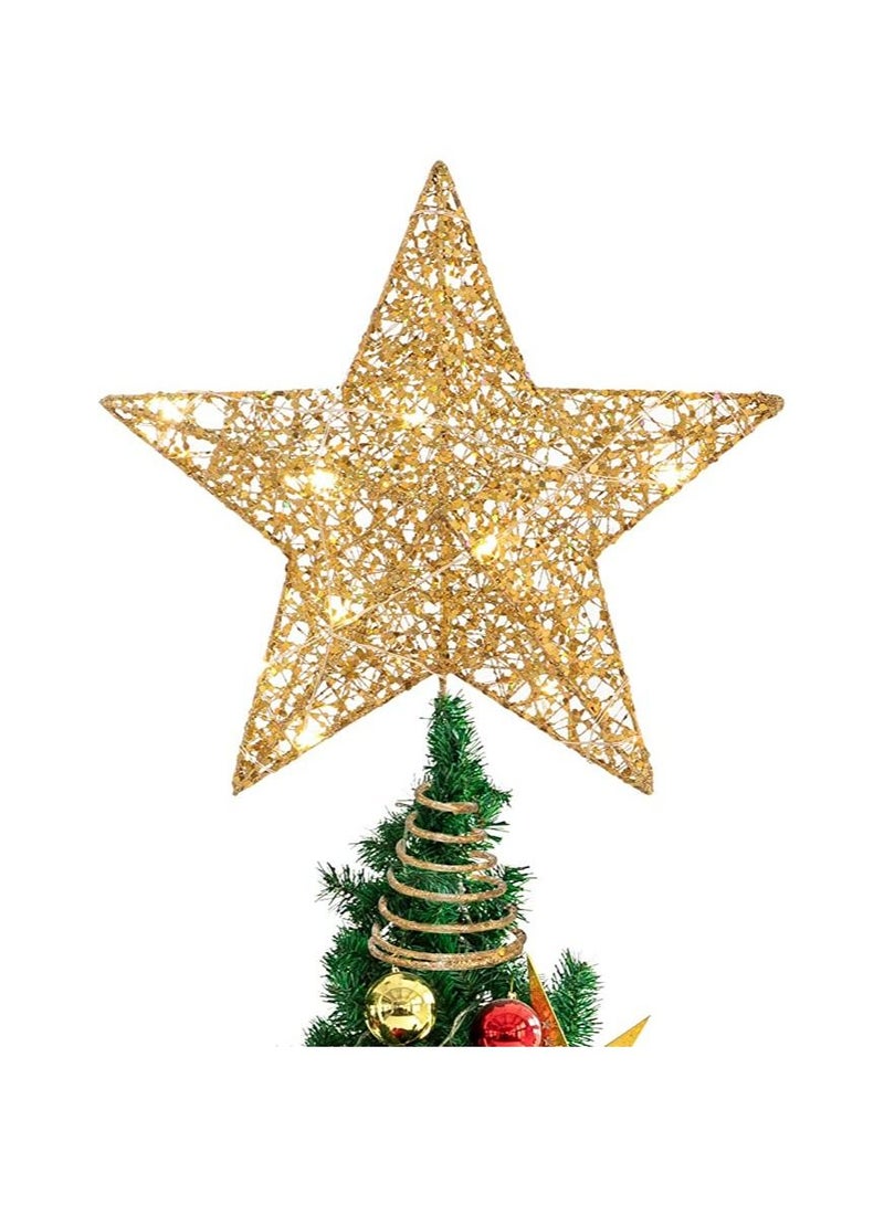 ACLIX Christmas Star Tree Top Gold Standard With Led Lights 20cm - Image 1