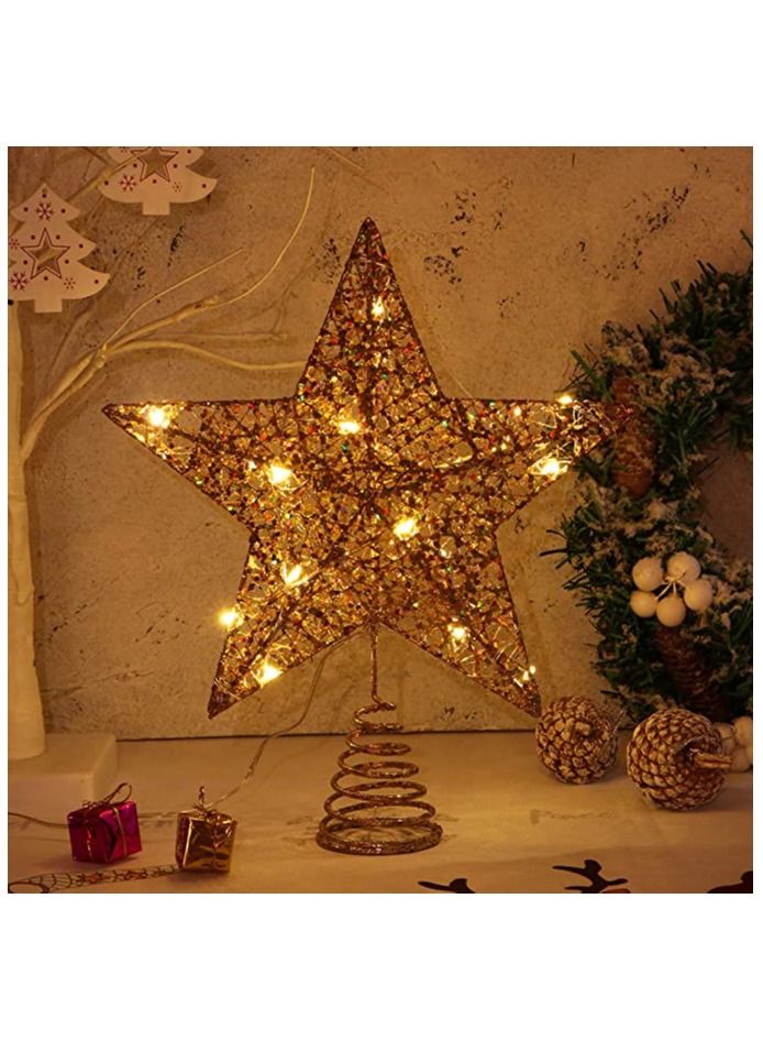 ACLIX Christmas Star Tree Top Gold Standard With Led Lights 20cm - Image 4