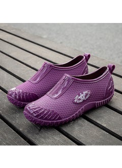 Generic 2023 Casual Waterproof Womens Rain Shoes Purple 