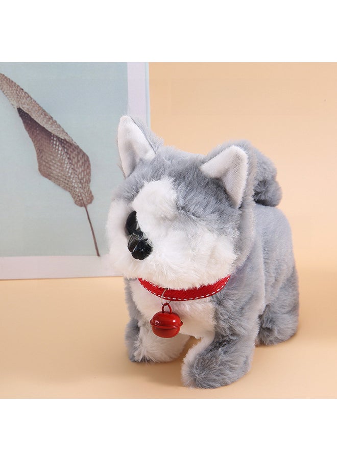 Generic Simulation Electric Dog Plush Electric Puppy Will Walk Will Nod Will Shake The Tail Children's Toy Dog Wholesale-Color:Random Tie Knot: Little Husky-Specifications:Rechargeable Battery + Charger + Traction Rope + Bell  - Image 3