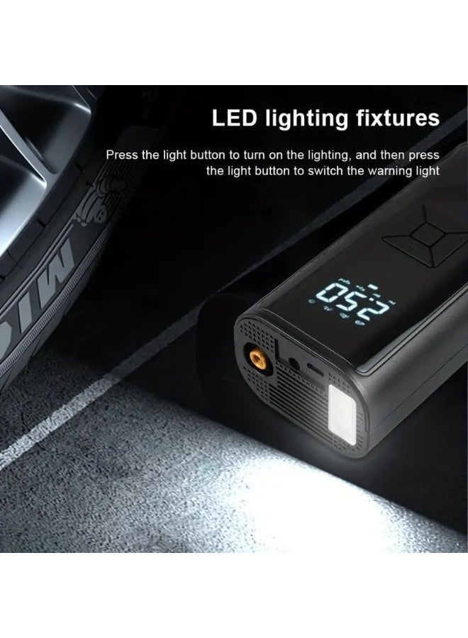 Flash Hawk Tire Air Compressor - Portable Tire Inflator, Auto Air Compressor with Tire Pressure Gauge (150psi), Portable Air Compressor DC 12V Air Pump for Cars Tires, Bicycle, Moto, Ball, SOS lighting - Image 5