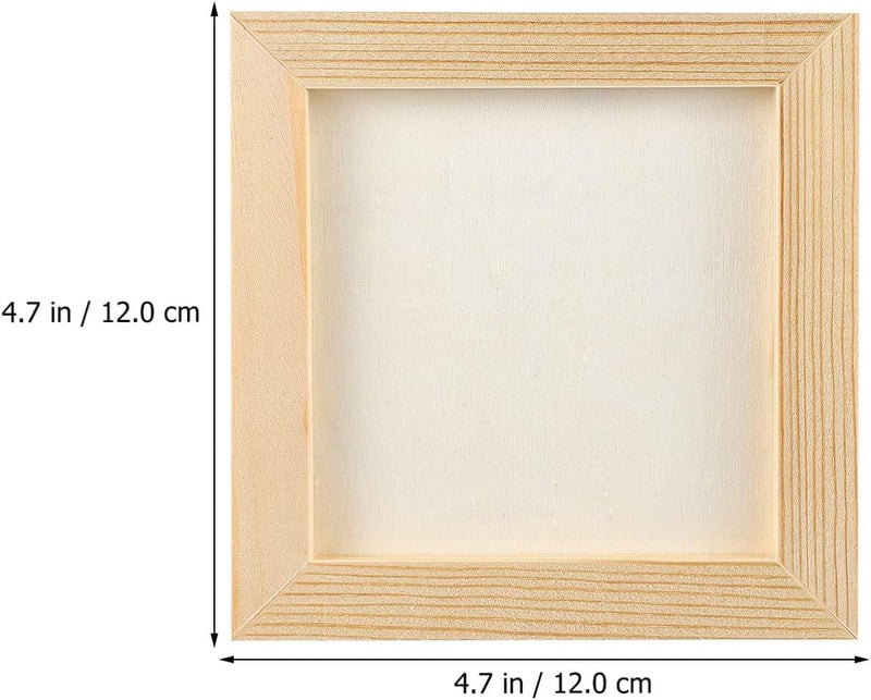 10pcs Wooden Painting Frames Unfinished Wood Picture Frames DIY Photo Frames for Arts and Crafts Painting Projects Projects - Image 2