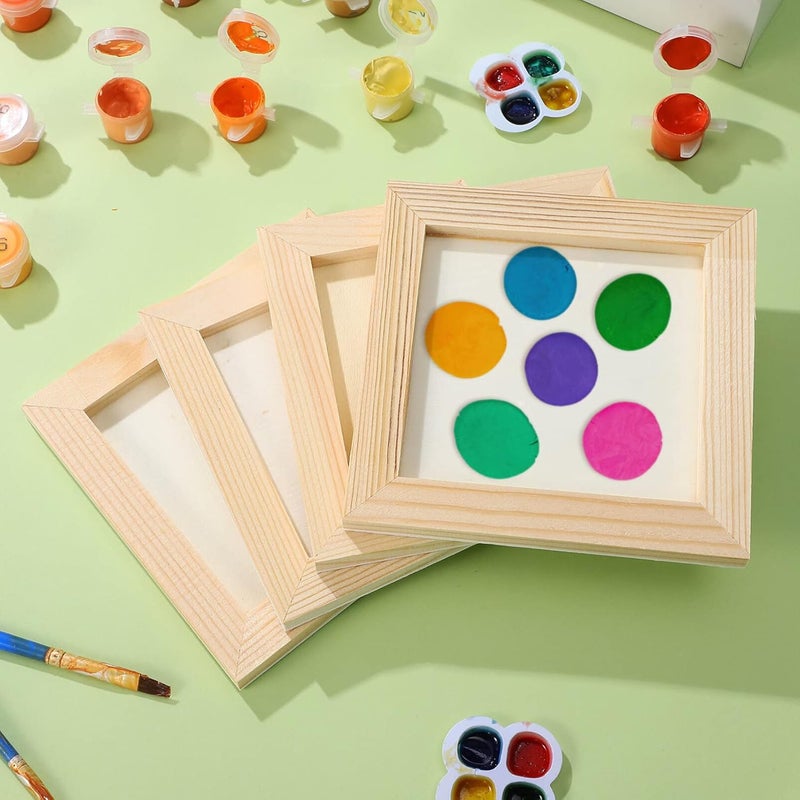 10pcs Wooden Painting Frames Unfinished Wood Picture Frames DIY Photo Frames for Arts and Crafts Painting Projects Projects - Image 3