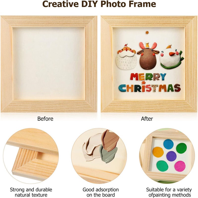 10pcs Wooden Painting Frames Unfinished Wood Picture Frames DIY Photo Frames for Arts and Crafts Painting Projects Projects - Image 5