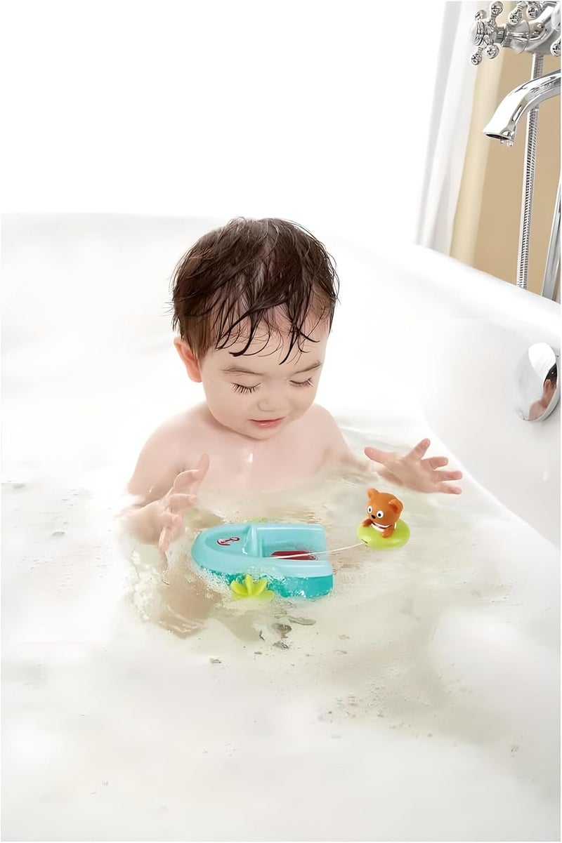 Hape Tubing Pull-Back Boat | Moving Bath Speedboat Toy For Toddlers, 18 Months and Up - Image 5