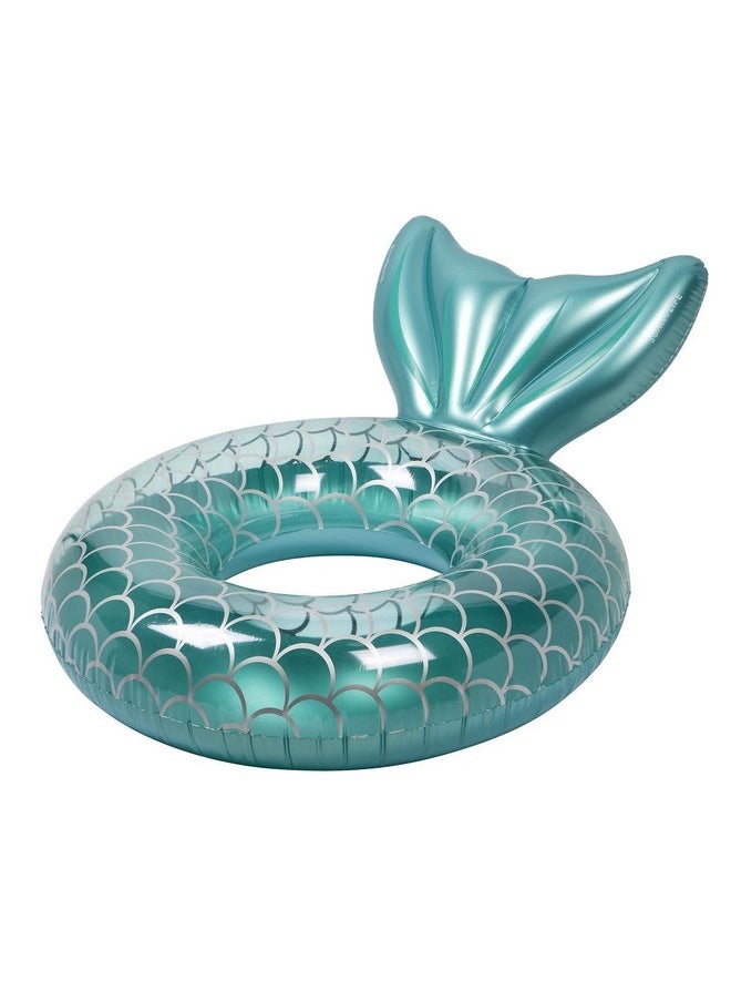 Breewell Breewell Comfortable Inflatable Float, Mermaid Tail Tubes, Sparkles for Water Party, Beach, Pool, Adult Float | 120 X 100 cm | Multi Color  - Image 1