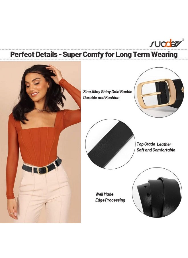 Fashion Womens Genuine Leather Belt, Waist Belt For Jeans Pants, Black Belt With Gold Buckle,1.3'' Width,X-Large: Fits Waist From 43''-46'' - pzsku/Z381FA8F5D72193364A72Z/45/_/1735566853/ea7b4592-fb6b-4c67-a205-c9f9a35703ba