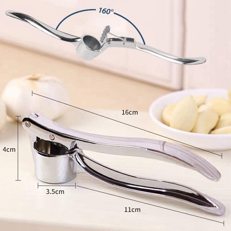 Manual Garlic Press 5 in 1 Multifunction Garlic Mincer Portable Garlic Crusher for Nuts Seeds Bottle Opener Zinc Alloy RustProof Tool for Home Kitchen  - Image 4