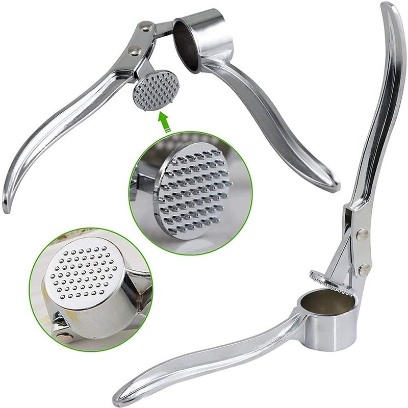 Manual Garlic Press 5 in 1 Multifunction Garlic Mincer Portable Garlic Crusher for Nuts Seeds Bottle Opener Zinc Alloy RustProof Tool for Home Kitchen  - Image 5