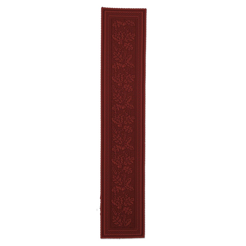 Heritage Lace Oak Leaf 14 X 72 Dark Paprika Runner