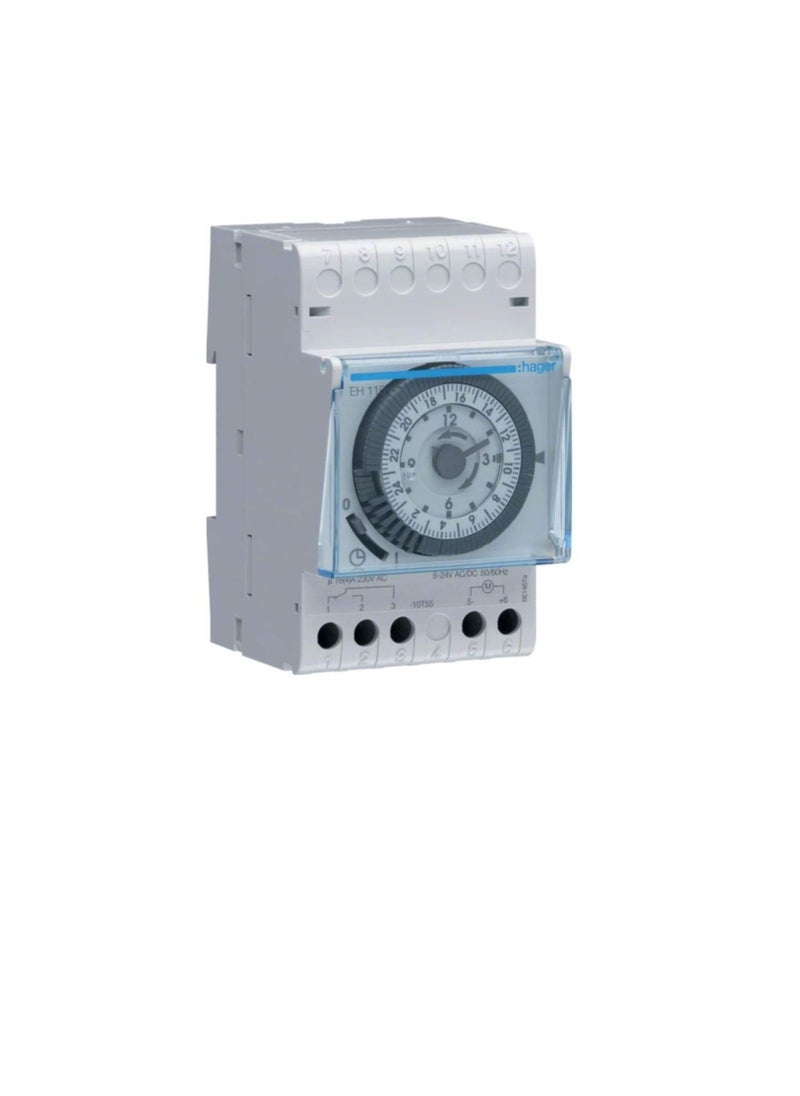 Hager - Hager Mechanical Timer 24 Hours Daily Programmable Din Rail Timer Switch EH110 230V 16A - France - Image 1