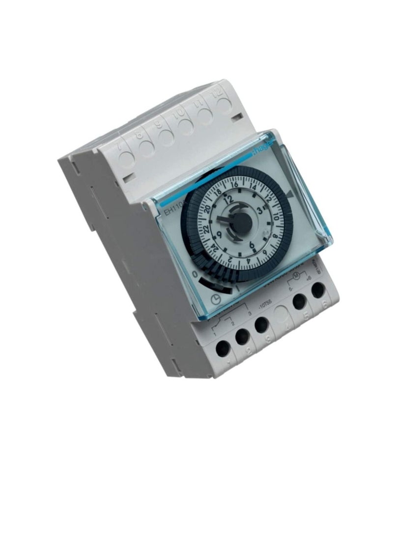 Hager - Hager Mechanical Timer 24 Hours Daily Programmable Din Rail Timer Switch EH110 230V 16A - France - Image 1