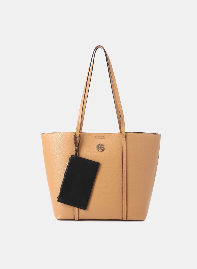 Dejavu Elegant Shoulder Bag-OYE-DJTX-002-Camel - Image 1