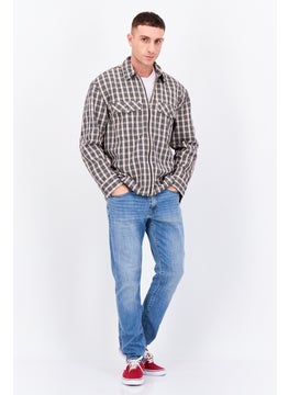 GANT Men Houndstooth Jacket Shirt, Black  - Image 3