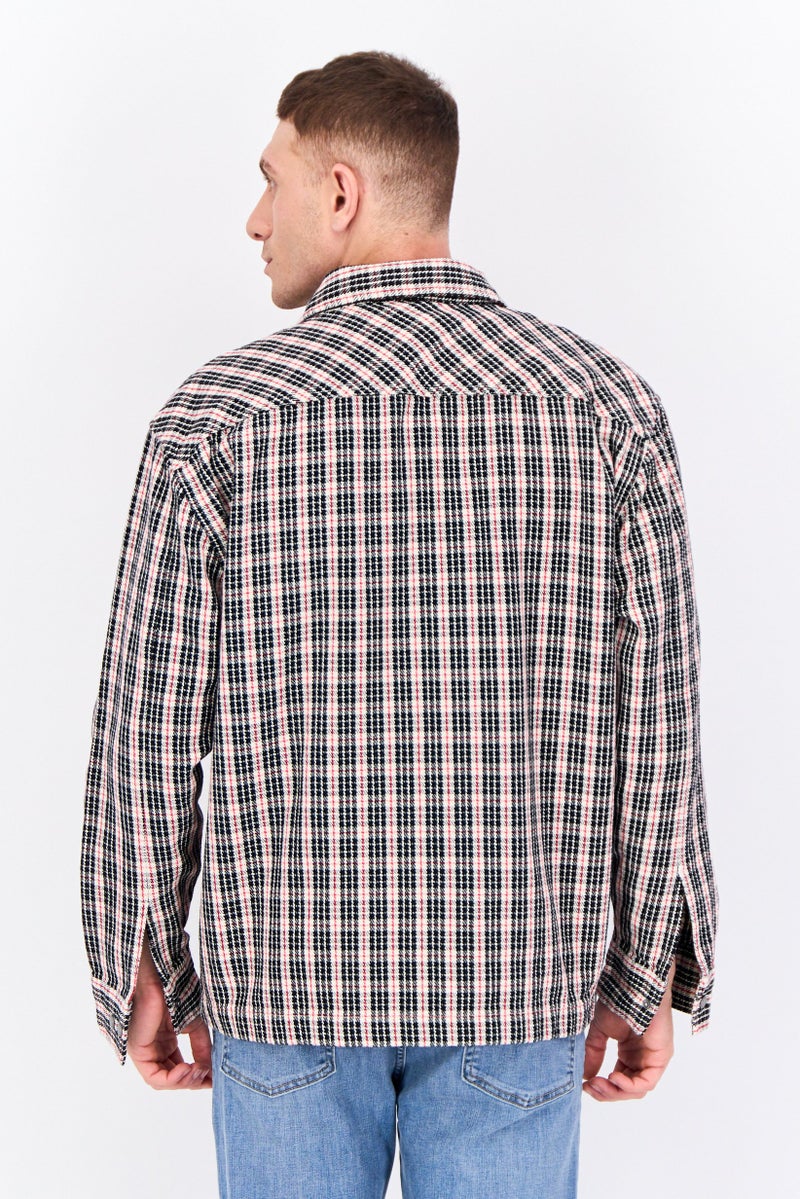 GANT Men Houndstooth Jacket Shirt, Black - Image 4