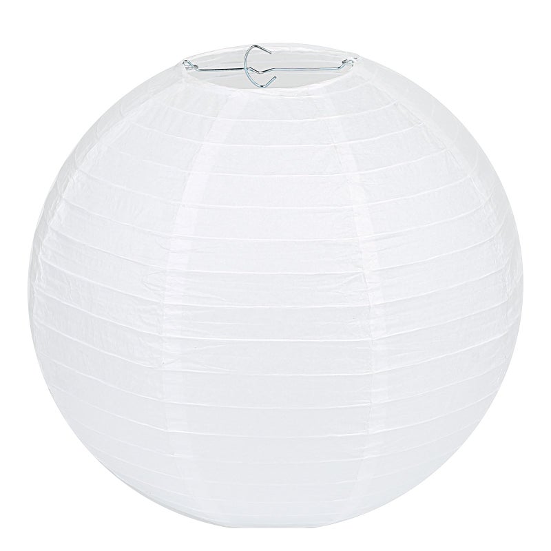 LIHAO 12 Inch White Round Paper Lanterns (10 Pack) - Image 1
