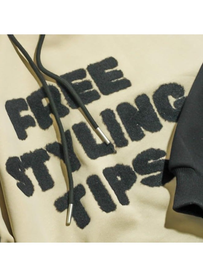 بونكا هوديس وبلوزات قطنية للسيدات من بونكا مع فرو داخلي طباعة الرسالة - Image 2