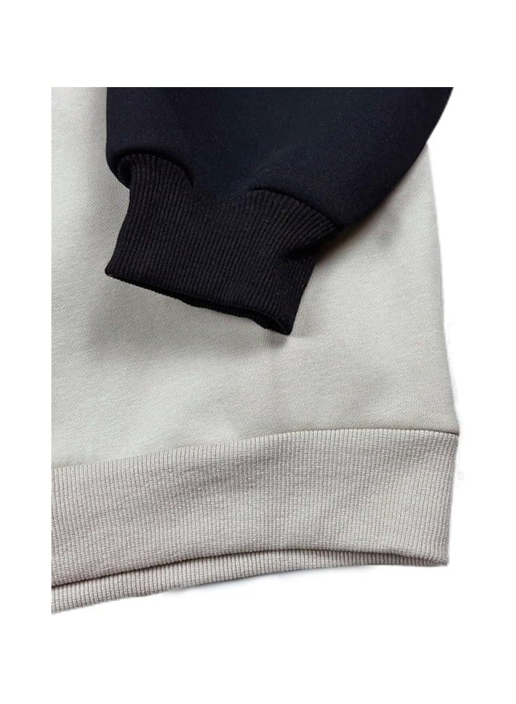 بونكا هوديس وبلوزات قطنية للسيدات من بونكا مع فرو داخلي طباعة الرسالة - Image 5