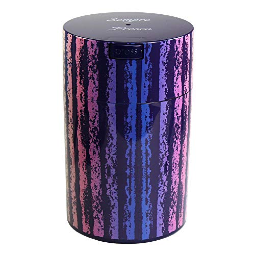 TIGHTPAC Coffeevac 1LB – Patented Airtight Container | Multi-use Vacuum Container Works as Smell Proof Containers for Ground Coffee and Coffee Bean Containers. Blue Rainbow - Image 1