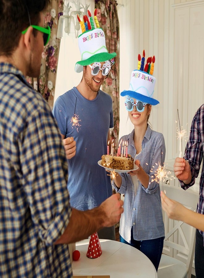 كوم قبعة عيد ميلاد قطيفة من كوم، قطعتان، للبالغين، كوبان من الكريمة الحلوة، زينة حفلات مبتكرة، قبعات عيد ميلاد سعيد (أزرق، أخضر) - Image 4