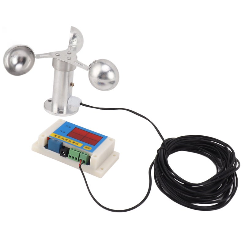 Tower Crane Anemometer: 3-Cup Type, 360° High Accuracy Measurement - Wide Measuring Range, Anti-Electromagnetic Interference, Power Failure Memory Function Wind Speed Alarm Device for Tower Crane Oper - Image 5