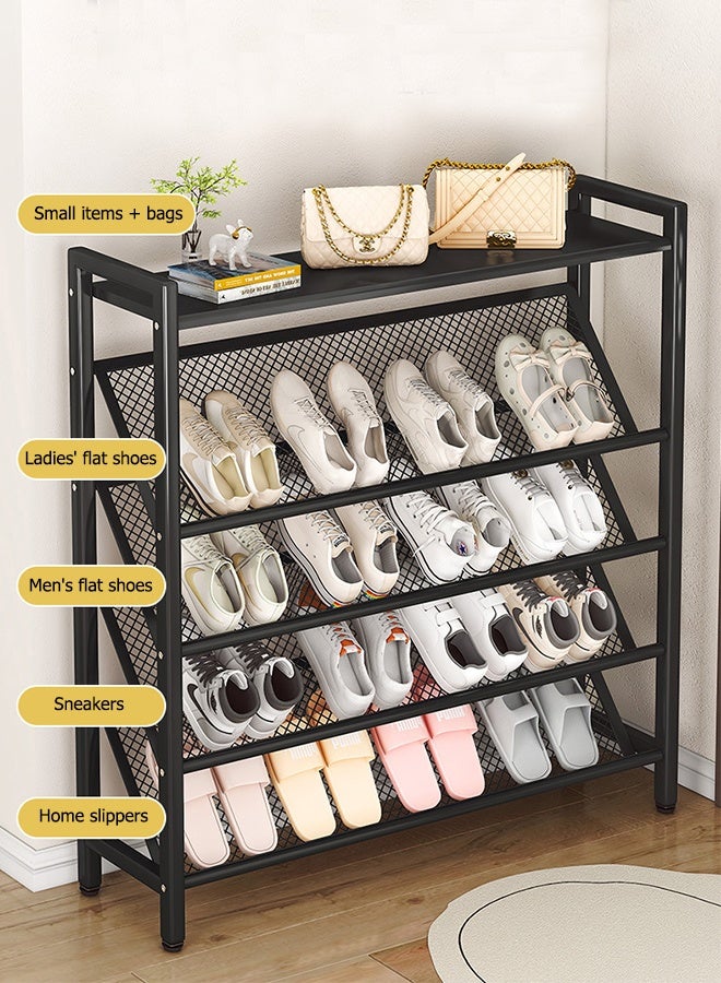 JOYBOS رف أحذية، رف معدني لتخزين الأحذية، منظم أحذية للخزانة، المدخل، المرآب والممر، رفوف أحذية طويلة متينة - Image 2