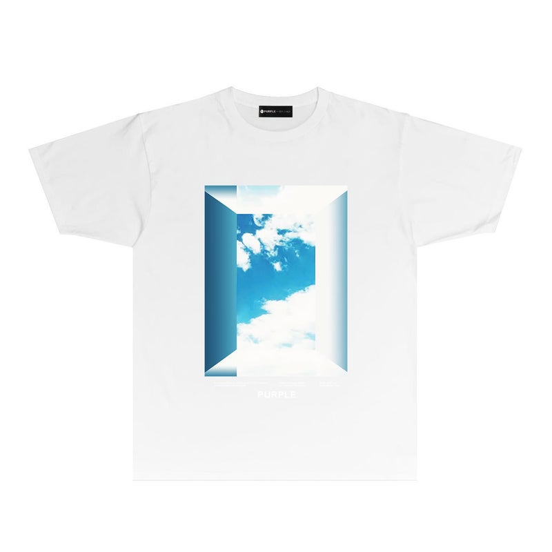 Long-Term Goods Fashion Brand Purple Brand T Shirt Short-Sleeved T-Shirt - Image 1