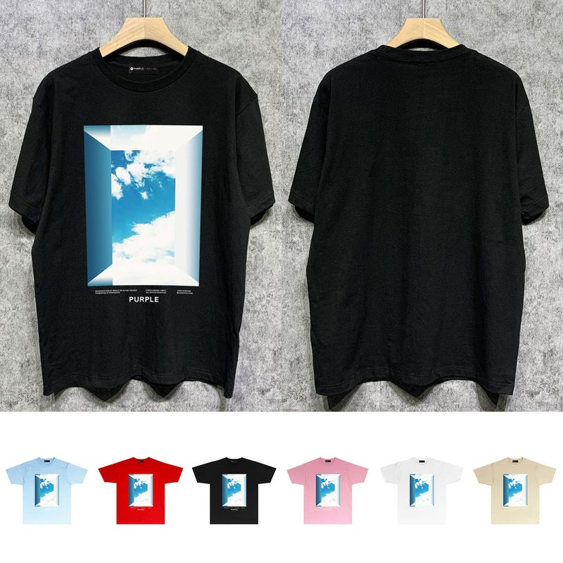 Long-Term Goods Fashion Brand Purple Brand T Shirt Short-Sleeved T-Shirt - Image 2