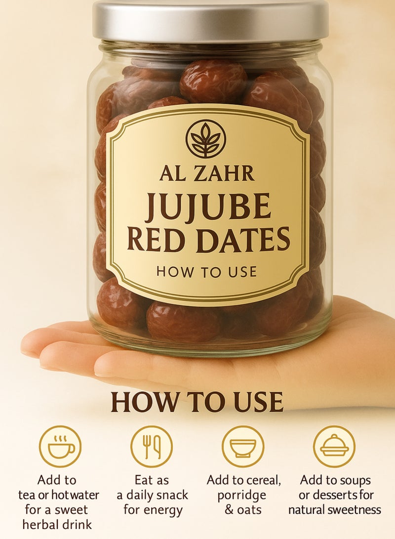 Zahr Jujube Red Dates (Unnab Ahmar) – Premium Dried Jujube Fruit | 100% Natural Whole Red Dates for Gardening, Horticulture, Botanical & Herbal Use - Image 5